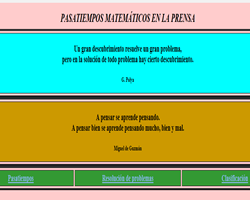 Pasatiempos matem&aacute;ticos de la prensa