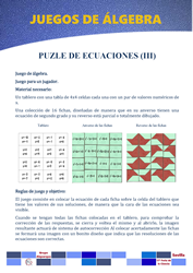 Puzzle de ecuaciones