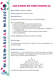 Las caras de tres dados