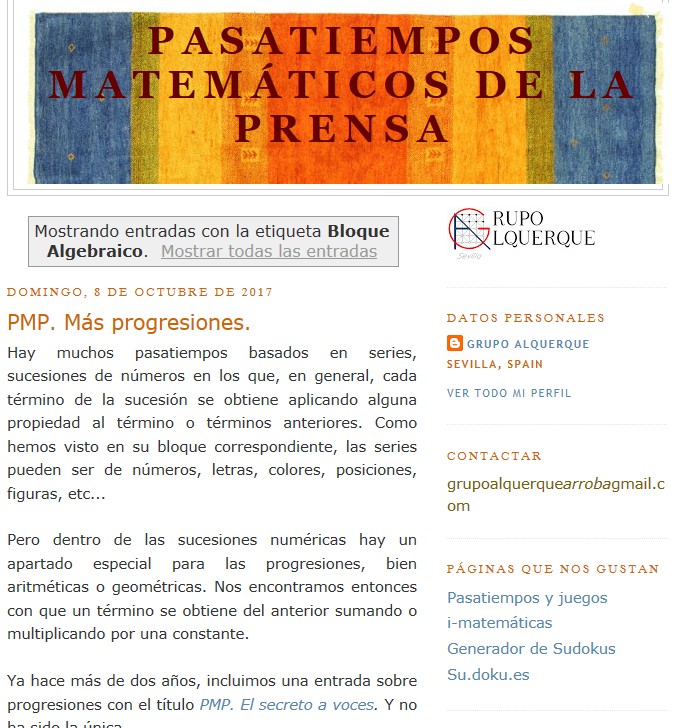 Pasatiempos algebraicos