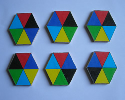6 hexgonos ~ 6 colores