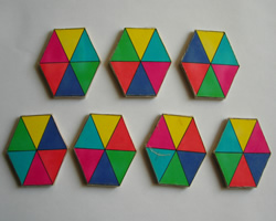 7 hexgonos ~ 6 colores
