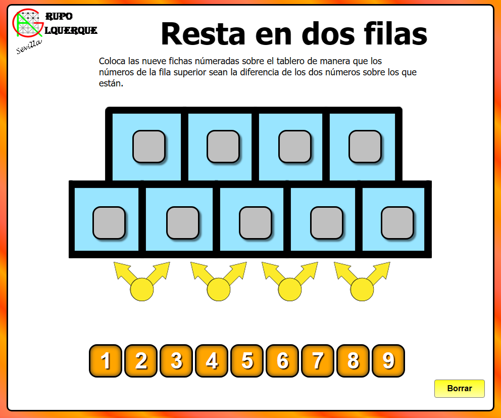 Resta en dos filas