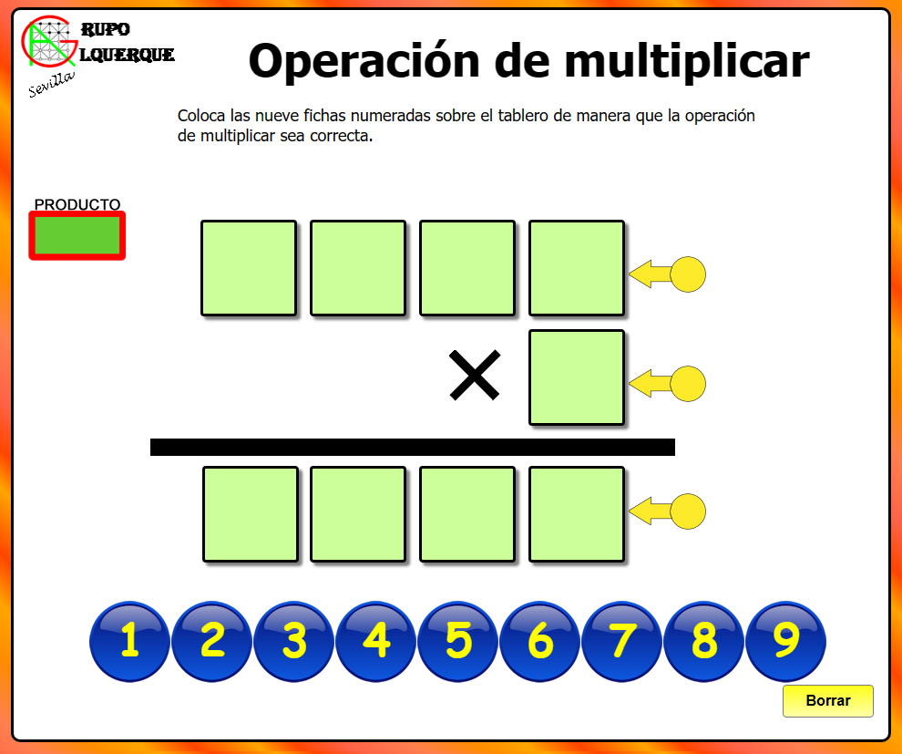 Operación de multiplicar